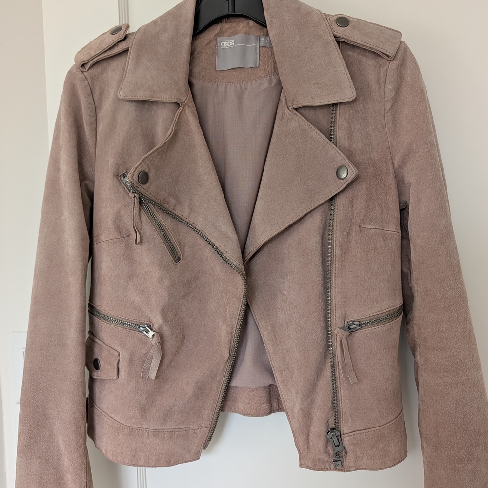 ASOS Beige Leather Jacket
